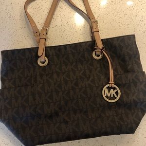 Brown Monogrammed Michael Kors Purse